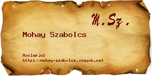 Mohay Szabolcs névjegykártya